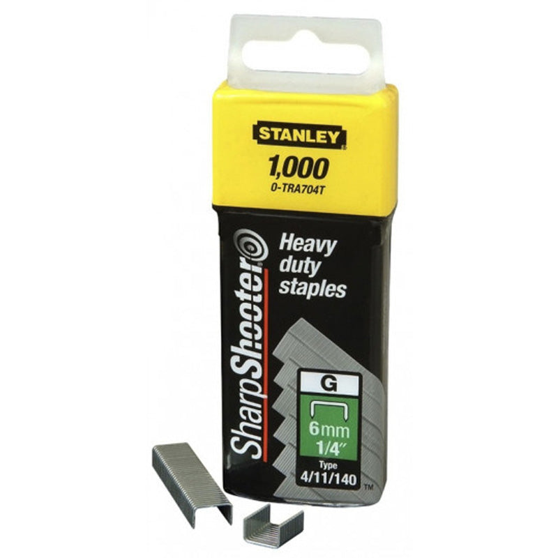 Agrafes 10mm type g - boîte de 5000pcs - STANLEY - 1-tra706-5t