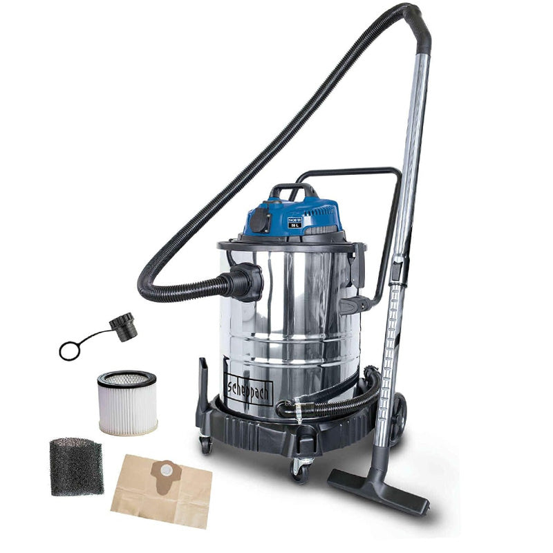 Aspirateur eau et poussière SCHEPPACH ASP-50ES - cuve inox 50L - 1400W