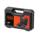 Coffret vissage 53 pièces avec douilles et embouts - BLACK&DECKER