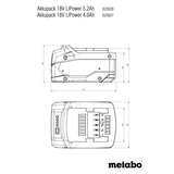 Batterie Li-Power 18 V 4,0 Ah METABO 625027000