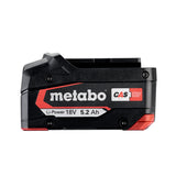 Batterie Li-Power 18 V - 5,2 Ah METABO 625028000 avec indicateur de charge