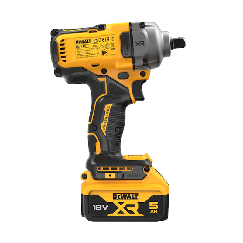 Boulonneuse à chocs ½” 812 Nm 18V DEWALT DCF892P2T-QW Brushless avec coffret et 2 batteries 5,0 Ah