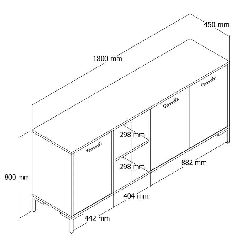 Buffet Aurora - 180 x 80 x 45