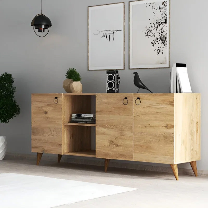 Buffet Bernard en bois embouti revêtu de mélamine avec finition