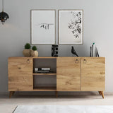 Buffet Bernard en bois embouti revêtu de mélamine avec finition