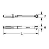 Clé dynamométrique ERGOTORQUEprécision® 3/4'', 110-550 Nm  - KS TOOLS - 516.1490