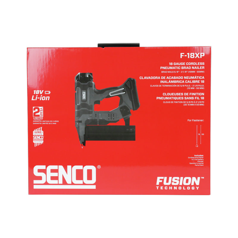 Cloueur FUSION F18-XP - 15 à 55 MM SENCO - 10M2501N - 2 batteries Lion 18V + chargeur