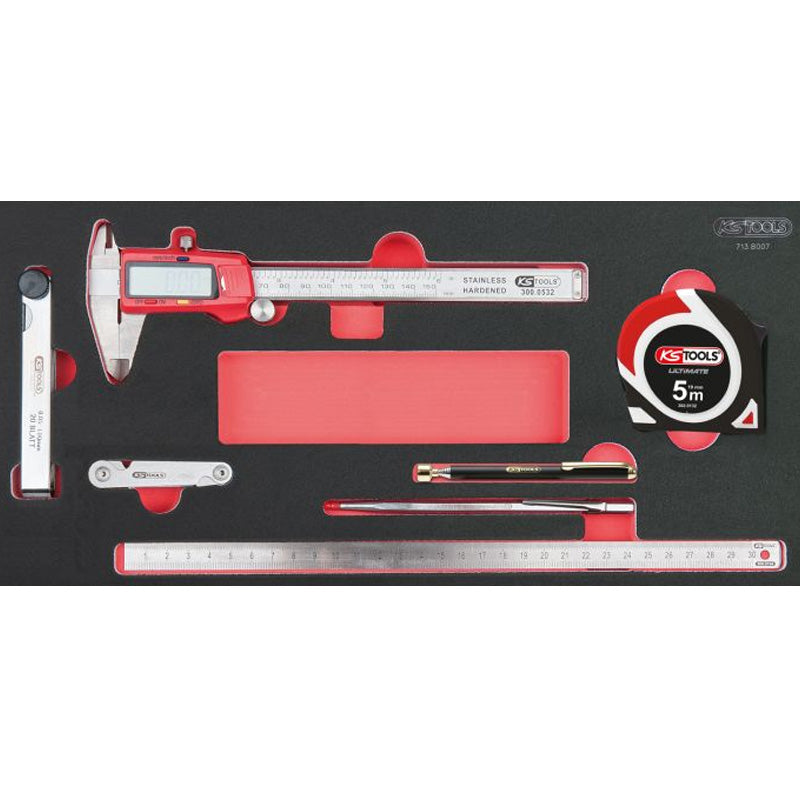 Composition d'outils 5 tiroirs pour servante, 187 pièces  - KS TOOLS - 714.0187
