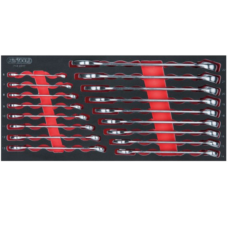 Composition d'outils 3 tiroirs pour servante, 158 pièces  - KS TOOLS - 714.0158