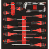 Composition d'outils 3 tiroirs pour servante, 158 pièces  - KS TOOLS - 714.0158