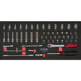 Composition d'outils 5 tiroirs pour servante, 187 pièces  - KS TOOLS - 714.0187