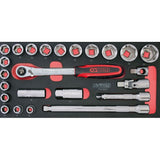 Composition d'outils 5 tiroirs pour servante, 187 pièces  - KS TOOLS - 714.0187