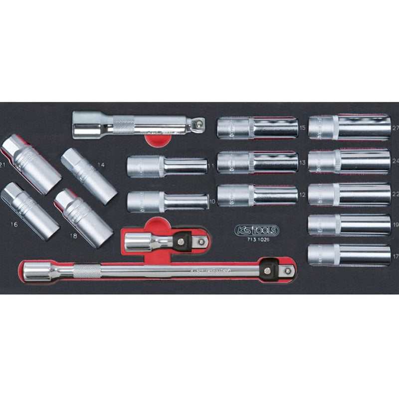 Composition d'outils 5 tiroirs pour servante, 187 pièces  - KS TOOLS - 714.0187