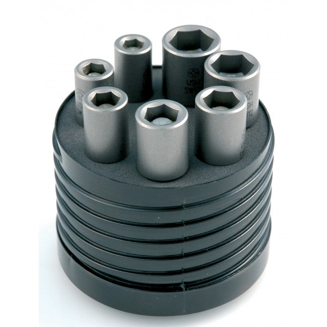 Coffret 7 douilles de vissage magnétique - DIAGER  - longueur 50 mm  1/4-7-8-3/8-10-12-13
