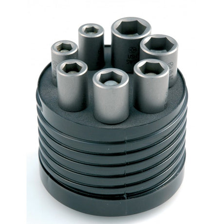 Coffret 7 douilles de vissage magnétique - DIAGER  - longueur 50 mm  1/4-7-8-3/8-10-12-13