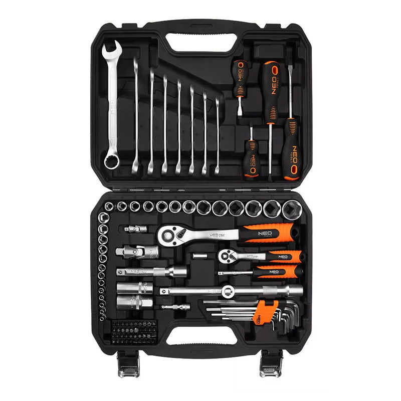 Coffret ensemble d'outils 100 pièces 1/2", 1/4" NEO TOOLS - 10-206