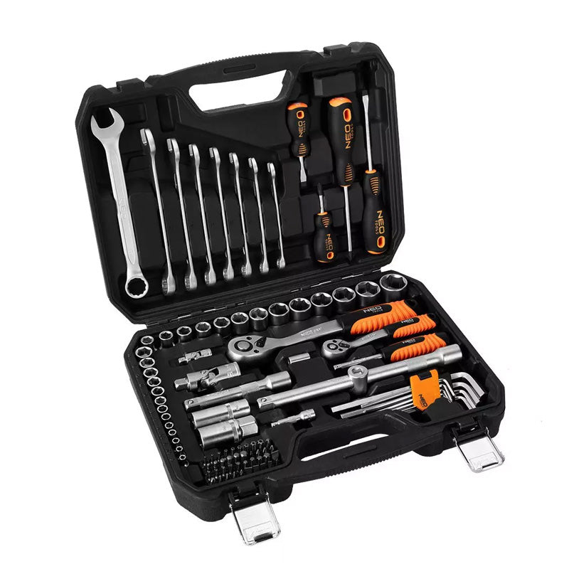 Coffret ensemble d'outils 100 pièces 1/2", 1/4" NEO TOOLS - 10-206