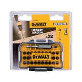 Coffrets de 32 pièces avec embouts de vissage Impact Torsion + 1 porte-embouts magnétique DEWALT DT70523T-QZ