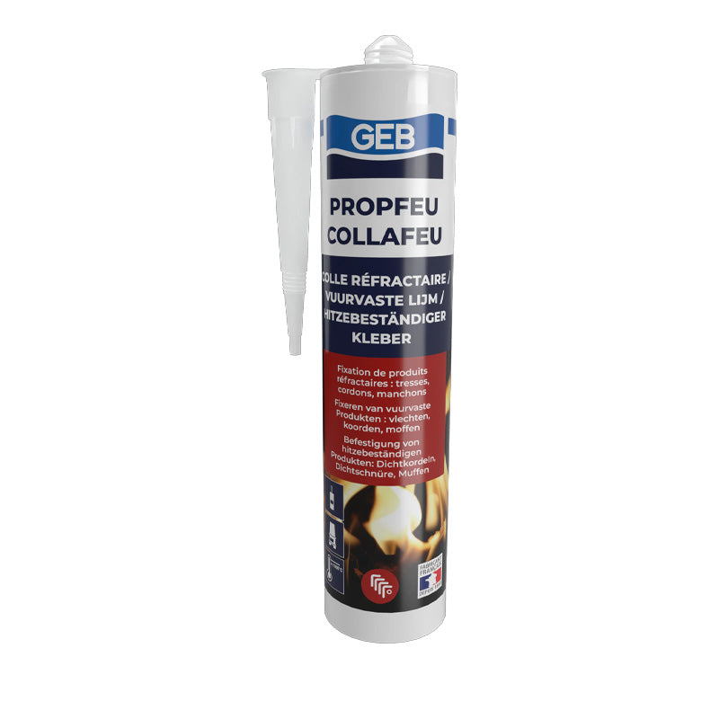 Colle réfractaire GEB COLLAFEU 310 ml résistante jusqu’à 1100°C