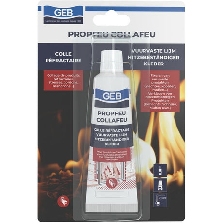 Colle réfractaire GEB COLLAFEU 50ml résistante jusqu’à 1100°C