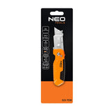 Couteau à lame trapézoïdale avec grattoir - NEO TOOLS - 63-708