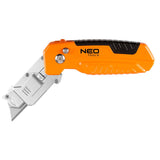 Couteau à lame trapézoïdale avec grattoir - NEO TOOLS - 63-708