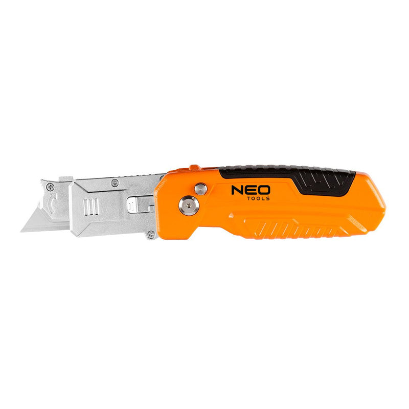 Couteau à lame trapézoïdale avec grattoir - NEO TOOLS - 63-708