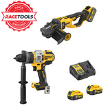 Pack 2 outils DEWALT PREMIUM DCKRT06CO Perceuse-visseuse à percussion + meuleuse Ø230mm + chargeur + 2 batteries