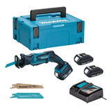 Scie récipro LXT MAKITA DJR183RYJ 18 V + 2 batteries 1,5Ah + chargeur en Makpac