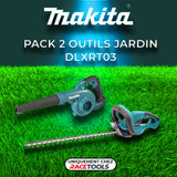 Pack 2 outils MAKITA Jardin 18V LXT DLXRT03 (DUB185Z + DUH523Z + 2 x 5Ah + DC18RC)