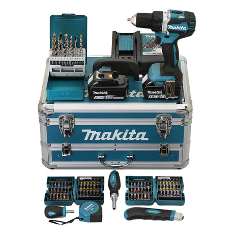 Perceuse visseuse MAKITA LXT DDF484RTX6 avec accessoires + Enceinte DMR202B OFFERTE