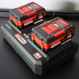 Double chargeur rapide 18V 8A pour batteries 515.4702F et 515.4705F - KS TOOLS - 515.4706F