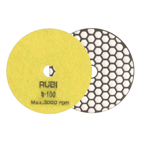 Disque diamant polissage et poncage a sec ø100 mm gr. 1500 - RUBI - 62975