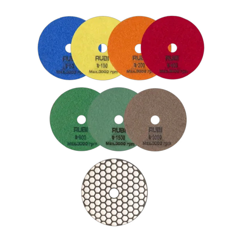Disque diamant polissage et poncage a sec ø100 mm gr. 200 - RUBI - 62972