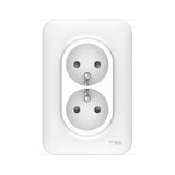 Double prise de courant 2P+T OVALIS SCHNEIDER S262089 avec terre 250V