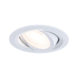 x10 Encastré Calla LED orientable 30° - Paulmann - D90mm - 5,2W - 598lm - 4000K - grad - 230V - BBC/IP65 - Lot de 10