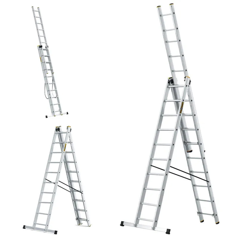 Echelle 3 éléments en aluminium 5,39m - DRABEST - ECHE539