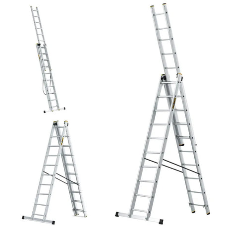 Echelle 3 éléments en aluminium 5,39m - DRABEST - ECHE539