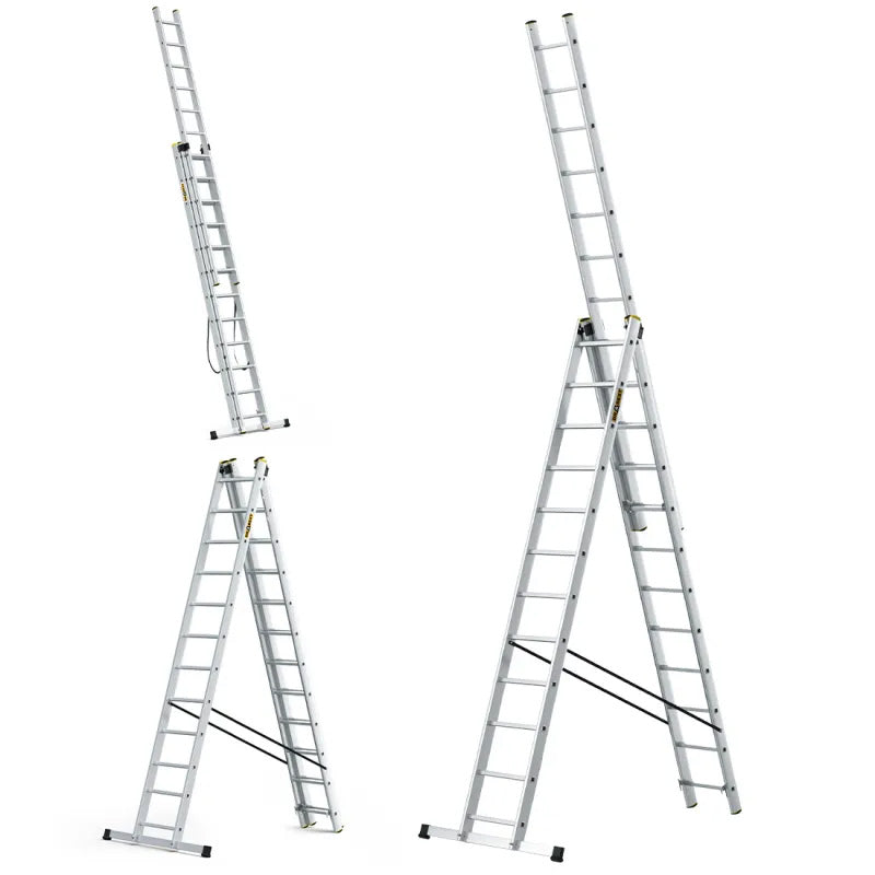 Echelle 3 éléments en aluminium 5,39m - DRABEST - ECHE809