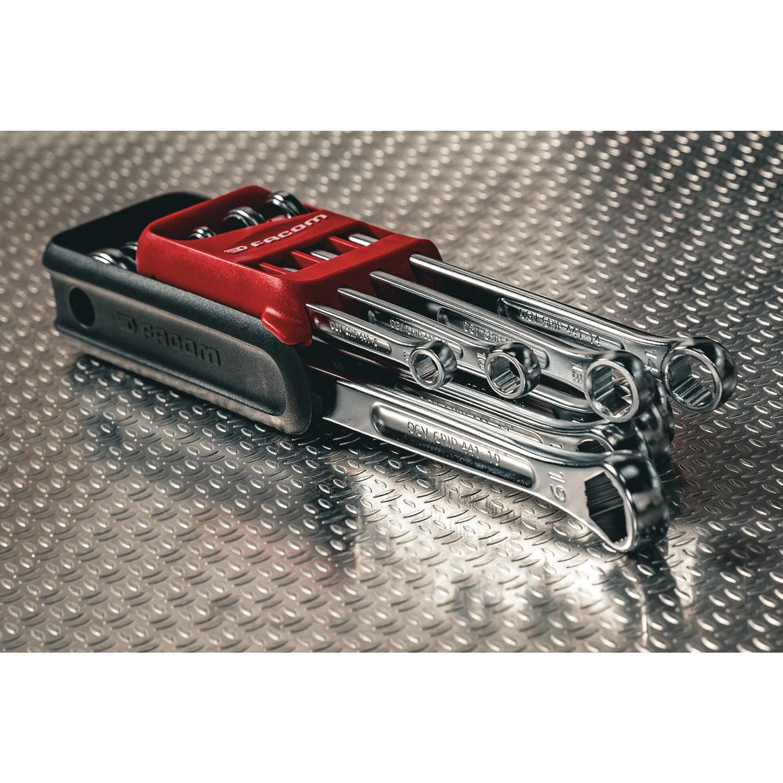 Jeu de 8 clés FACOM mixtes longues OGV GRIP 441 (8 à 19 mm) sur étui JP 441.JP8GRPPB