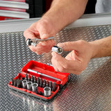 Coffret PICO 1/4'' OGV Grip avec cliquet compact flexible - FACOM R1PICOGRPPB