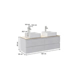Ensemble double vasque suspendu SORRENTO