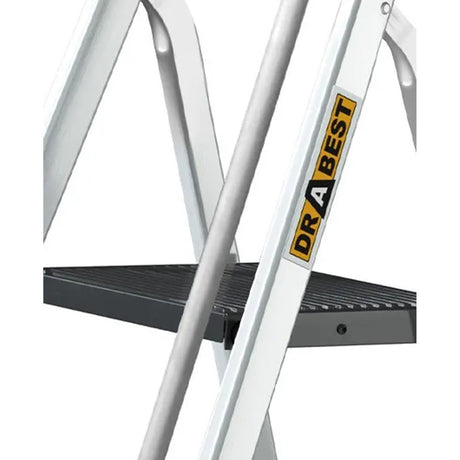 Escabeau simple en aluminium 4 marches avec rampe - DRABEST - ESCA275