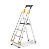 Escabeau simple en aluminium 4 marches avec rampe - DRABEST - ESCA275