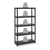 Étagère résine Toomax 5 tablettes 180x100x40cm noire charge 100kg tablette