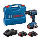 Perceuse-visseuse BOSCH GSR 18V-55 - 0615A5002P Professional sans fil 18 V - 55 Nm Brushless + 3x batterie ProCORE 4,0 Ah + chargeur + L case