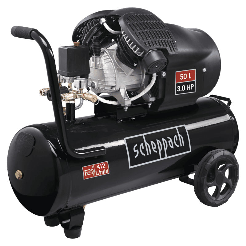 Compresseur 50L SCHEPPACH HC53DC Black Edition - bicylindres 2200W