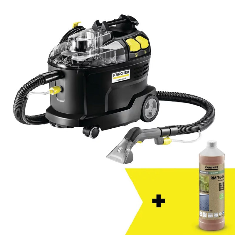 Injecteur-extracteur  Puzzi 8/1 KARCHER  (Go!Further)  - 1.100-249.0  - en noir avec 44 % de plastique recyclé