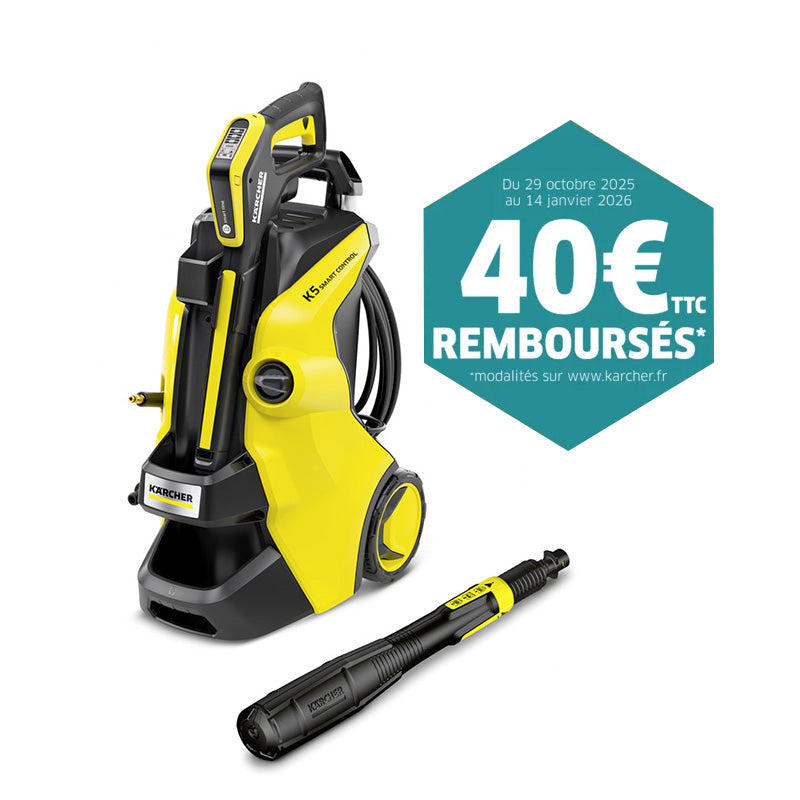 Nettoyeur Haute Pression KARCHER K5 Smart Control 1.324-650.0 145 BAR - 500 L/H (Bluetooth & App)