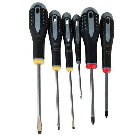 Jeu de 6 tournevis ergo BAHCO ERGO.006 à embouts plats